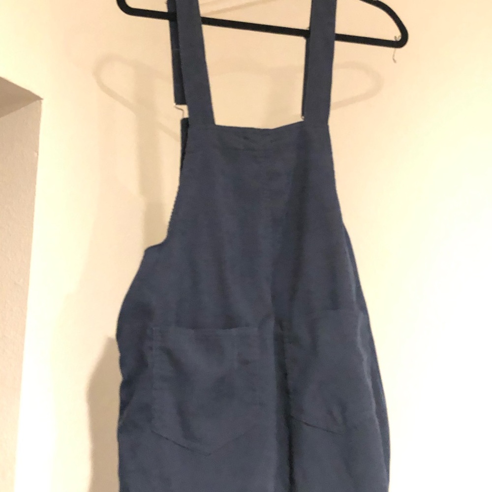 Maternity Blue Corduroy Overalls